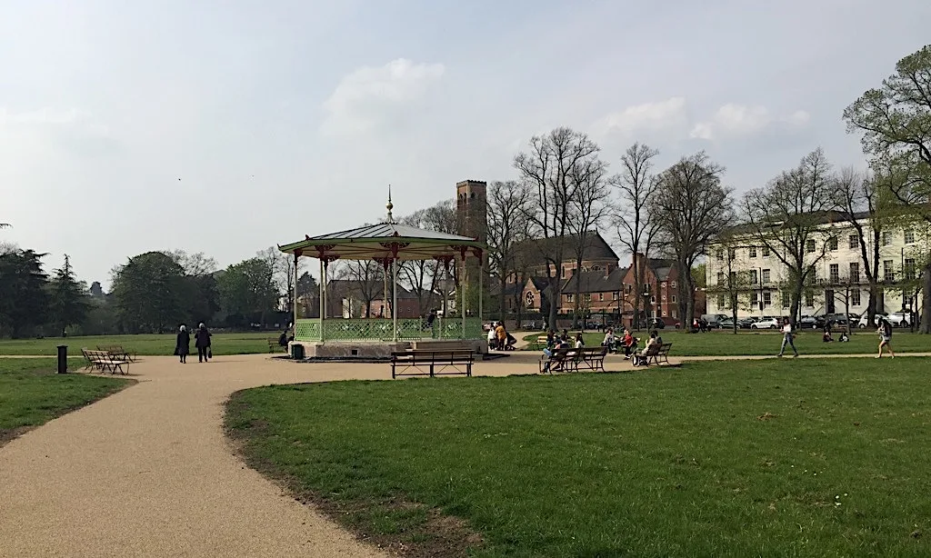 The bandstand in Pump Room Gardens, Leamington